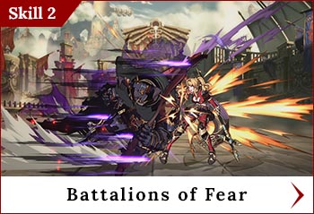 
	<span class='skilltitle'>Battalions of Fear</span>
	<br>
	Charges forward with a tackling attack.
	<br>
	<img src='../images/psbuttons/triangle.png'> / <img src='../images/psbuttons/circle.png'> : Can be enhanced with Soul Forge.
	<br>
	When using technical inputs, this skill can also be charged while using ← or ↖.
	
