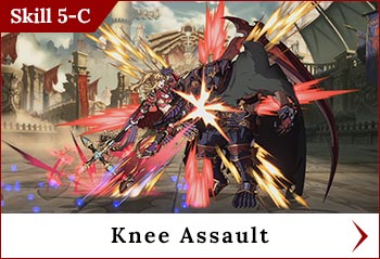 
	<span class='skilltitle'>Knee Assault</span>
	<br>
	Follows up Rhapsody with a jumping knee attack.  Zeta can then perform midair attacks after jumping.  It can be a handy skill to close the gap when going on the offensive.
	